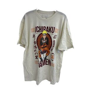 Naruto Ichiraku Ramen Mens XL Graphic Tee Anime Shirt Hidden Leaf Village